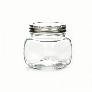 8OZ Square Glass Mason Jar for Coffee