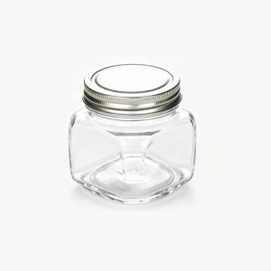 8OZ Square Glass Mason Jar for Coffee