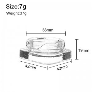 7ml Cube Jar Glass Container with Dual Compartments