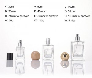 Clear Rectangular Perfume Bottle 30ml 50ml 100ml | Luxury Glass Fragrance Packaging for OEM & Private Label