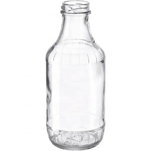 16oz BBQ Clear Glass Sauce Bottle
