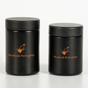 Smell Proof Black 3OZ 4OZ 5OZ Glass Weed Stash Flower Jar with CR Lid