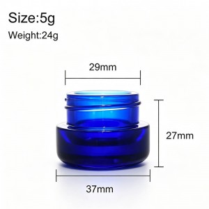 5ml Round Bottom Cobalt Blue Glass Concentrate Jar for Dab Wax