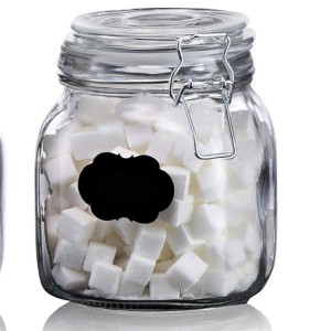48oz Food Storage Canister Glass Jars with Clamp Airtight Lids