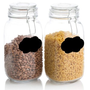 48oz Food Storage Canister Glass Jars with Clamp Airtight Lids