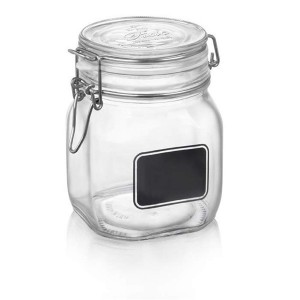 48oz Food Storage Canister Glass Jars with Clamp Airtight Lids