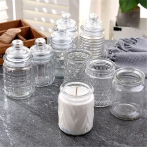 Vintage Diamond Glass Sweet Jar